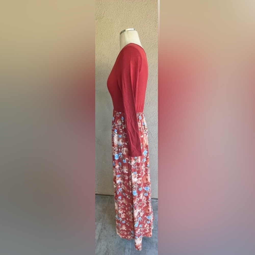 Floral Long Sleeve Maxi Dress - Picture 2 of 3